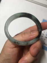 Load image into Gallery viewer, 47mm Certified Type A 100% Natural dark green Jadeite Jade oval bangle AH93-4483