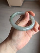 Load image into Gallery viewer, 53mm 100% natural certified dark green/gray jadeite jade bangle BM53-8655