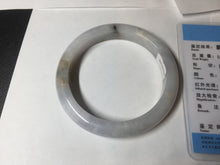Load image into Gallery viewer, 57mm Certified Type A 100% Natural icy watery white Jadeite Jade bangle BM77-7067