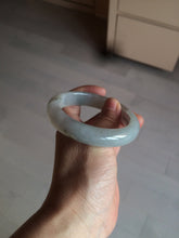 Load image into Gallery viewer, 55.9mm Certified Type A 100% Natural Icy watery white/gray/clear Jadeite Jade bangle BG20-5830