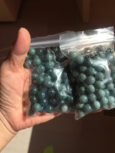 Load image into Gallery viewer, 10mm Type A 100% Natural light green dark green blue black gray Guatemala Jadeite Jade bead pendant group PB298 Add on item. No sale alone.