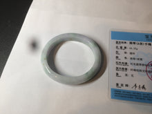 Load image into Gallery viewer, 52.5mm certified type A 100% Natural light green/yellow/purple(FU LU Shou) oval jadeite jade bangle AK59-0766