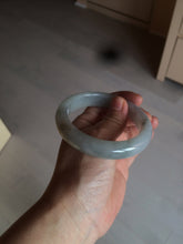 Load image into Gallery viewer, 55.9mm Certified Type A 100% Natural Icy watery white/gray/clear Jadeite Jade bangle BG20-5830