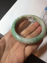 Load image into Gallery viewer, 58.5mm Certified type A 100% Natural sunny green/white Jadeite bangle AY87-3471