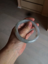 Load image into Gallery viewer, 55.9mm Certified Type A 100% Natural Icy watery white/gray/clear Jadeite Jade bangle BG20-5830