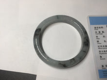 Load image into Gallery viewer, 56.9mm 100% natural Type A dark green Chinese painting (水墨) jadeite jade bangle AH94-4484