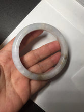 Load image into Gallery viewer, 57mm Certified Type A 100% Natural icy watery white Jadeite Jade bangle BM77-7067