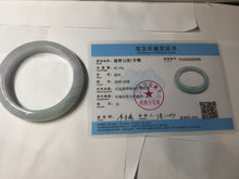 Load image into Gallery viewer, 56.3mm certified 100% natural Type A icy light green/purple jadeite jade bangle PE7-0299