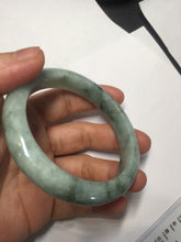 Load image into Gallery viewer, 55.2mm certified Type A 100% Natural dark green gray Jadeite Jade bangle PJ88-6650