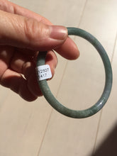 Load image into Gallery viewer, 58.6mm Type A 100% Natural Light Green/Gray/Black/Purple/Brown “Reed Flowers & Snow” Guatemala Slim Round Cut Jadeite BanglePJ122-1417