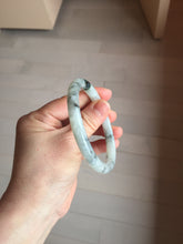 Load image into Gallery viewer, 57.2mm certified 100% natural Type A white sunny green dark green ink painting (水墨) round cut jadeite jade bangle PC158-3151