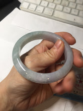 Load image into Gallery viewer, 56.3mm certified 100% natural Type A icy light green/purple jadeite jade bangle PE7-0299