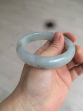 Load image into Gallery viewer, 55.9mm Certified Type A 100% Natural Icy watery white/gray/clear Jadeite Jade bangle BG20-5830