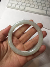 Load image into Gallery viewer, 58.9mm certified 100% natural type A icy watery light green white round cut jadeite jade bangle BS83-(1099)