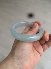 Load image into Gallery viewer, 55.9mm Certified Type A 100% Natural Icy watery white/gray/clear Jadeite Jade bangle BG20-5830