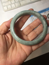 Load image into Gallery viewer, 58.8mm certified Type A 100% Natural dark green gray Jadeite Jade bangle PJ90-6649