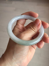 Load image into Gallery viewer, 55.5mm certified Type A 100% Natural light green/purple round cut Jadeite Jade bangle BK67-9881