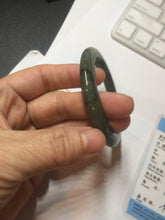 Load image into Gallery viewer, 50mm Certified Type A 100% Natural dark green/gray/black Jadeite Jade bangle PA7-3457 ($19.99 group)