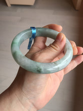 Load image into Gallery viewer, 61.5 mm certified type A 100% Natural oily light green/white/purple chubby Jadeite Jade bangle BM17-2786