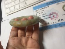 Load image into Gallery viewer, 58mm Certified Type A 100% Natural green/yellow Jadeite Jade bangle PA8-6091 $29.99 Group