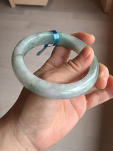Load image into Gallery viewer, 61.5 mm certified type A 100% Natural oily light green/white/purple chubby Jadeite Jade bangle BM17-2786