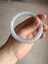 Load image into Gallery viewer, 55.5mm certified Type A 100% Natural light green/purple round cut Jadeite Jade bangle BK67-9881