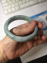 Load image into Gallery viewer, 58.8mm certified Type A 100% Natural dark green gray Jadeite Jade bangle PJ90-6649