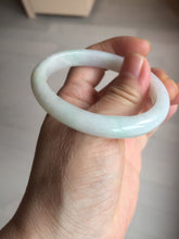 Load image into Gallery viewer, Shopify only 52mm certified type A 100% Natural sunny green/white/yellow oval jadeite jade bangle AR117-0264