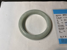 Load image into Gallery viewer, 55.5mm Certified 100% Natural type A light green Jadeite Jade bangle AX84-2843