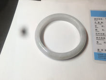 Load image into Gallery viewer, 58.9mm Certified Type A 100% Natural white/green/light purple Jadeite Jade bangle AZ23-5073