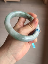 Load image into Gallery viewer, 61.5 mm certified type A 100% Natural oily light green/white/purple chubby Jadeite Jade bangle BM17-2786