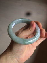 Load image into Gallery viewer, 57.5mm certified 100% natural type A light green/purple chubby jadeite jade bangle BF29-4028