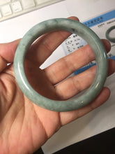 Load image into Gallery viewer, 58.8mm certified Type A 100% Natural dark green gray Jadeite Jade bangle PJ90-6649