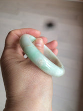 Load image into Gallery viewer, 54.7mm 100% natural Type A sunny green/brown/white jadeite jade bangle R95-3317