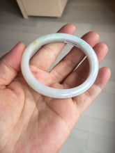Load image into Gallery viewer, Shopify only 52mm certified type A 100% Natural sunny green/white/yellow oval jadeite jade bangle AR117-0264