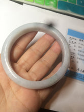 Load image into Gallery viewer, 58.9mm Certified Type A 100% Natural white/green/light purple Jadeite Jade bangle AZ23-5073