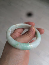 Load image into Gallery viewer, 54.7mm 100% natural Type A sunny green/brown/white jadeite jade bangle R95-3317