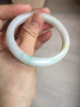 Load image into Gallery viewer, Shopify only 52mm certified type A 100% Natural sunny green/white/yellow oval jadeite jade bangle AR117-0264