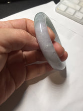 Load image into Gallery viewer, 56.3mm certified 100% natural Type A icy light green/purple jadeite jade bangle PE7-0299