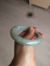 Load image into Gallery viewer, 57.5mm certified 100% natural type A light green/purple chubby jadeite jade bangle BF29-4028
