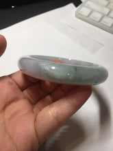 Load image into Gallery viewer, 56.3mm certified 100% natural Type A icy light green/purple jadeite jade bangle PE7-0299
