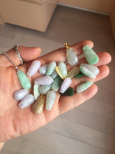 Load image into Gallery viewer, 100% Natural type A sunny green white purple yellow Jadeite Jade blessed melon pendant group PA209