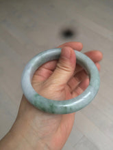 Load image into Gallery viewer, 57.5mm certified 100% natural type A light green/purple chubby jadeite jade bangle BF29-4028
