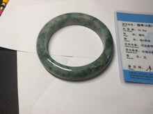 Load image into Gallery viewer, 56mm certified Type A 100% Natural dark green gray Jadeite Jade bangle BS112-6647