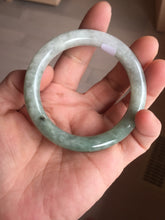 Load image into Gallery viewer, 51.1mm certified 100% natural Type A dark green yellow gray round cut jadeite jade bangle H163-6011