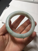 Load image into Gallery viewer, 54.6mm 100% natural sunny green/white/purple jadeite jade bangle BN43