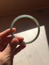 Load image into Gallery viewer, 60.6mm Type A 100% Natural Light Green/Gray/Black/Brown “Reed Flowers & Snow” Guatemala Slim Round Cut Jadeite Bangle PJ124-1412