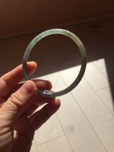 Load image into Gallery viewer, 60.6mm Type A 100% Natural Light Green/Gray/Black/Brown “Reed Flowers & Snow” Guatemala Slim Round Cut Jadeite Bangle PJ124-1412