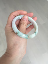 Load image into Gallery viewer, 52.2mm 100% natural certified green/purple/orange(FU LU SHOU) jadeite jade bangle Q139-7290