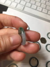 Load image into Gallery viewer, 15.9mm 5 1/4 100% natural type A icy watery green/blue icy watery Guatemala jadeite jade band ring group BP86